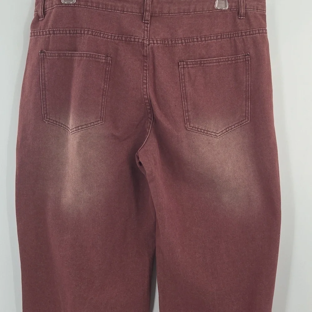 Mens Red Wide Leg Skater Jeans NWT